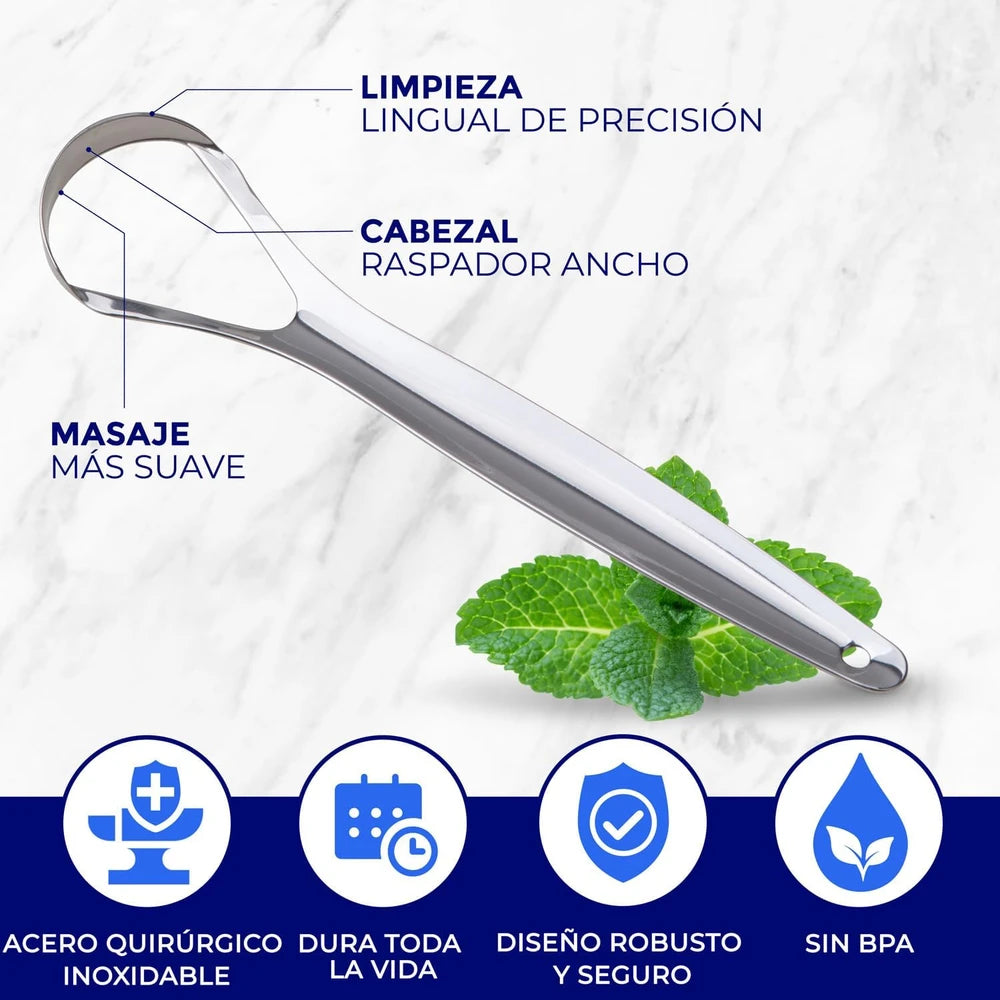 Limpiador Lingual De Acero Inoxidable