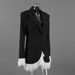 Lace Patchwork Blazer Dress