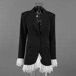 Lace Patchwork Blazer Dress