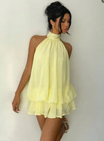 Summer Backless Halter Knit Mini Dress