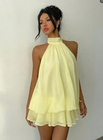 Summer Backless Halter Knit Mini Dress