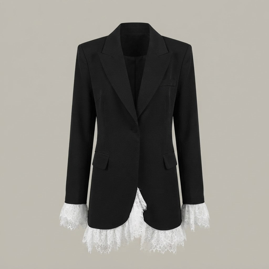 Lace Patchwork Blazer Dress