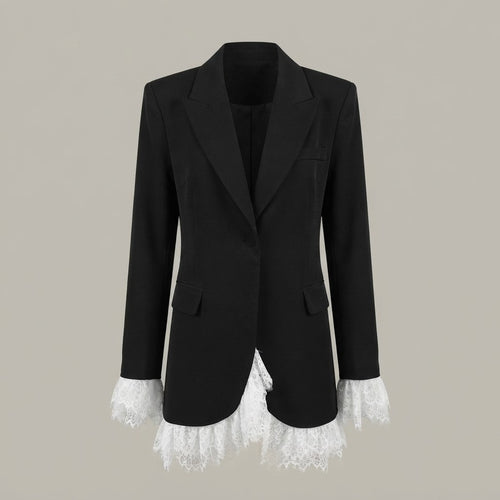 Lace Patchwork Blazer Dress
