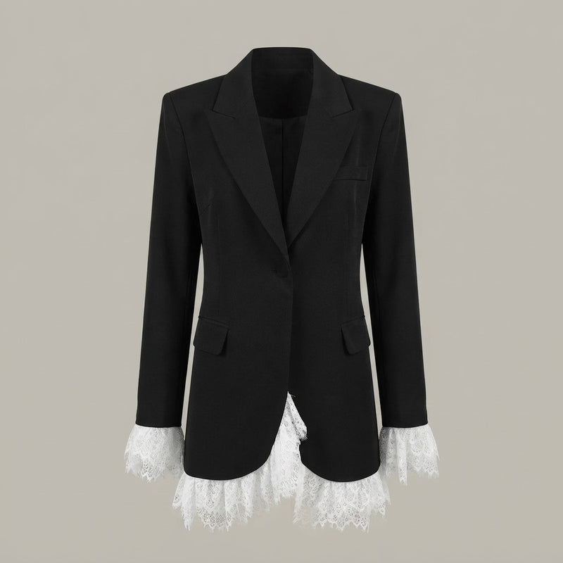 Lace Patchwork Blazer Dress