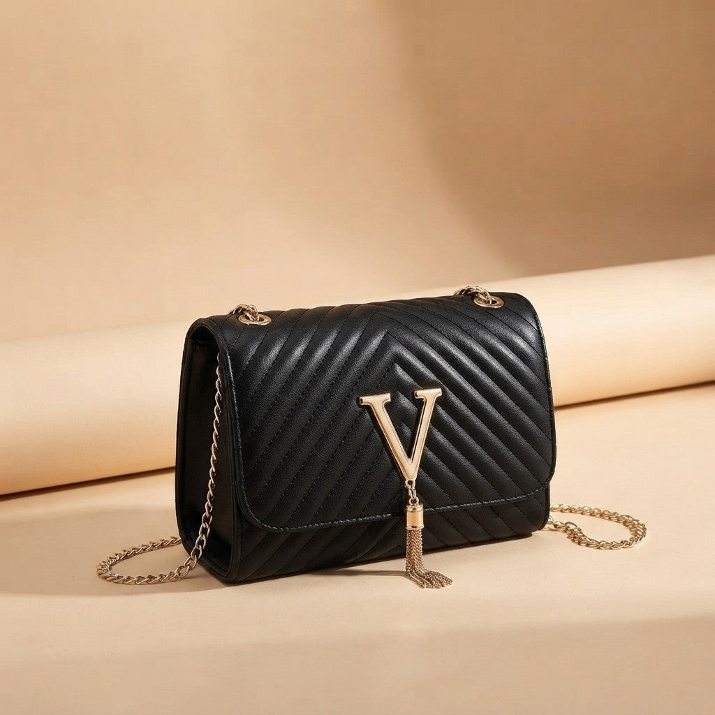 Quilted Tassel Crossbody Bag